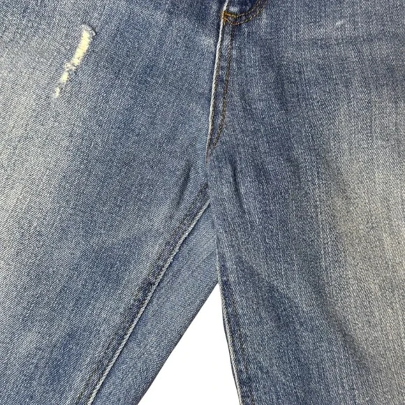 STS Blue Alicia Mom Jeans Size 28 Distressed Raw Hem Denim Ankle Cropped - Picture 4 of 11